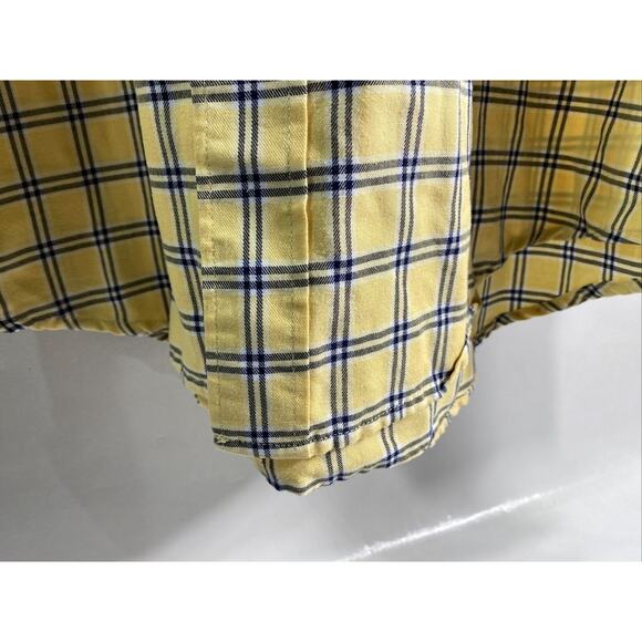 IZOD Yellow Casual Button-Down Relaxed Fit Long Sleeve Plaid Shirt Mens XL 46-48 - Picture 5 of 8